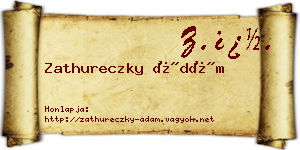 Zathureczky Ádám névjegykártya