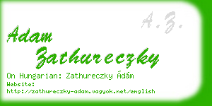adam zathureczky business card
