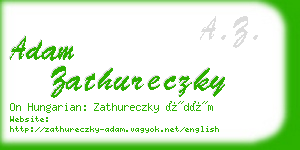 adam zathureczky business card